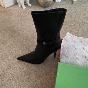 Vintage Charles David Black Leather Boots “Dearest”